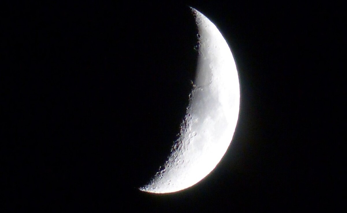 Luna creciente se verá el 9 de noviembre. Foto: Especial.