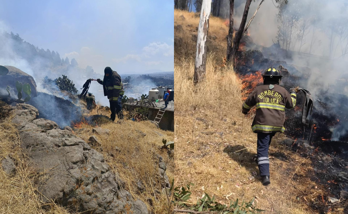 Incendio forestal afecta 15 hectáreas en Toluca; controlado por bomberos. Foto: Especial