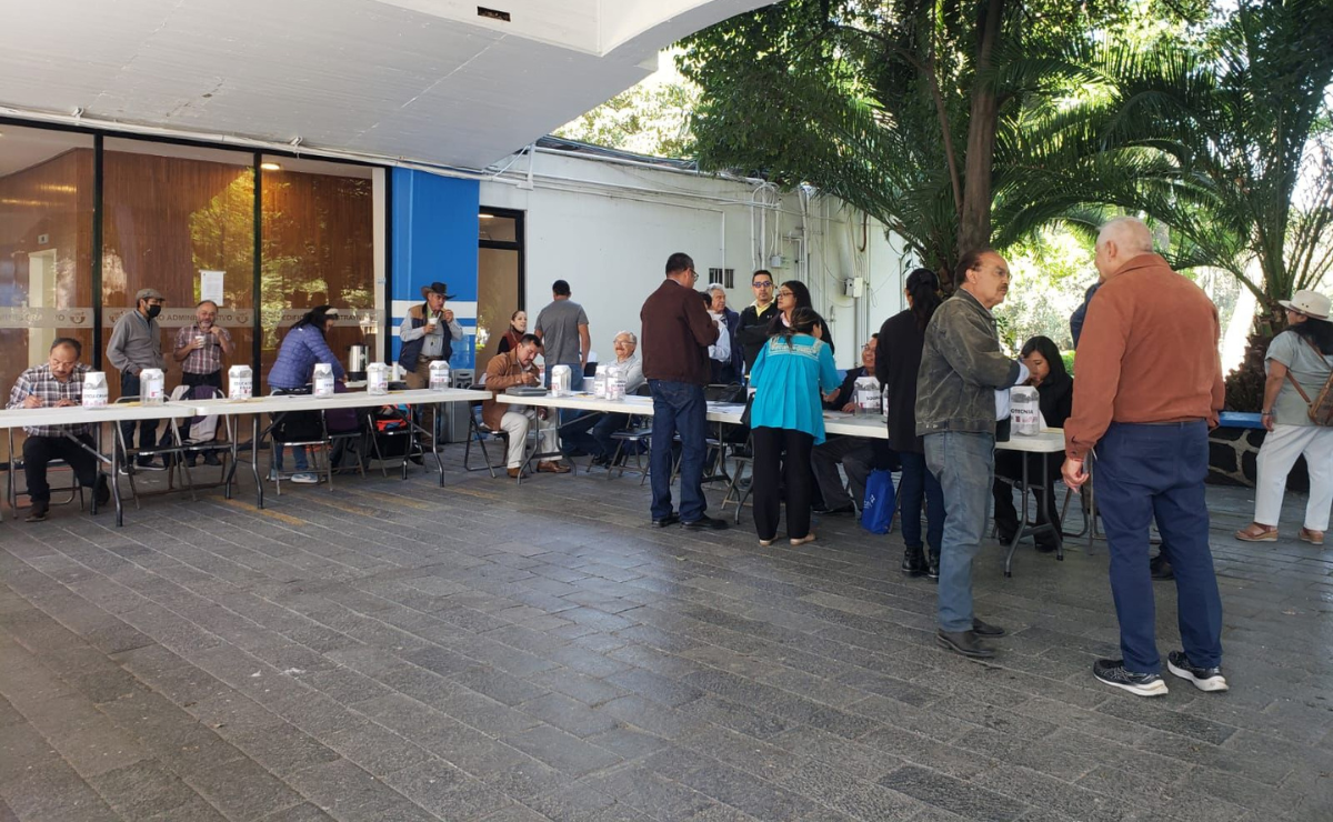 Académicos de la Universidad Autónoma Chapingo votan en plebiscito para decidir si inician huelga el próximo martes por demandas laborales incumplidas. Foto: Especial