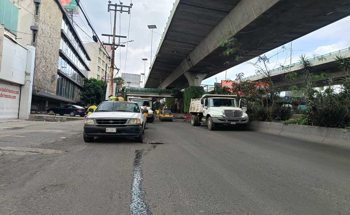 Congestionamiento en Periférico Norte: Obras de bacheo en Naucalpan afectan tránsito