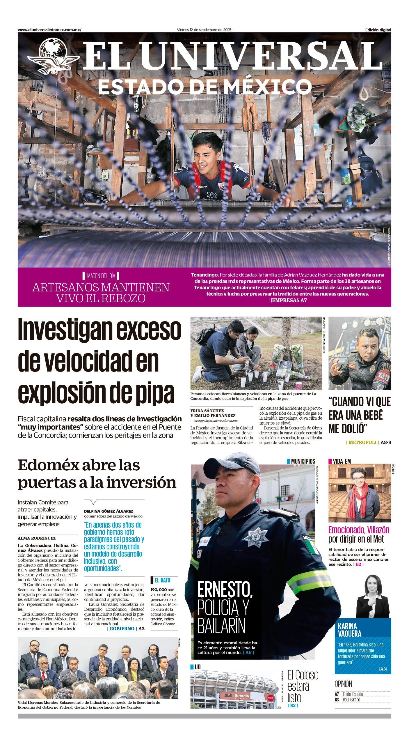 Portada 12 de septiembre 2025