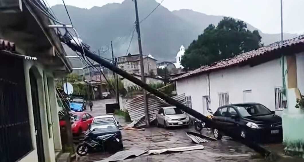 El fuerte viento provocó caída de árboles y cables / Foto Especial