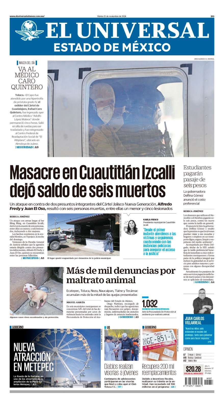 Portada Edomex 12 de noviembre