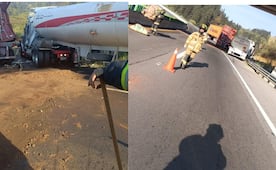 ¡Alerta! Choque entre pipa y tráiler provoca cierre en la autopista Naucalpan-Toluca