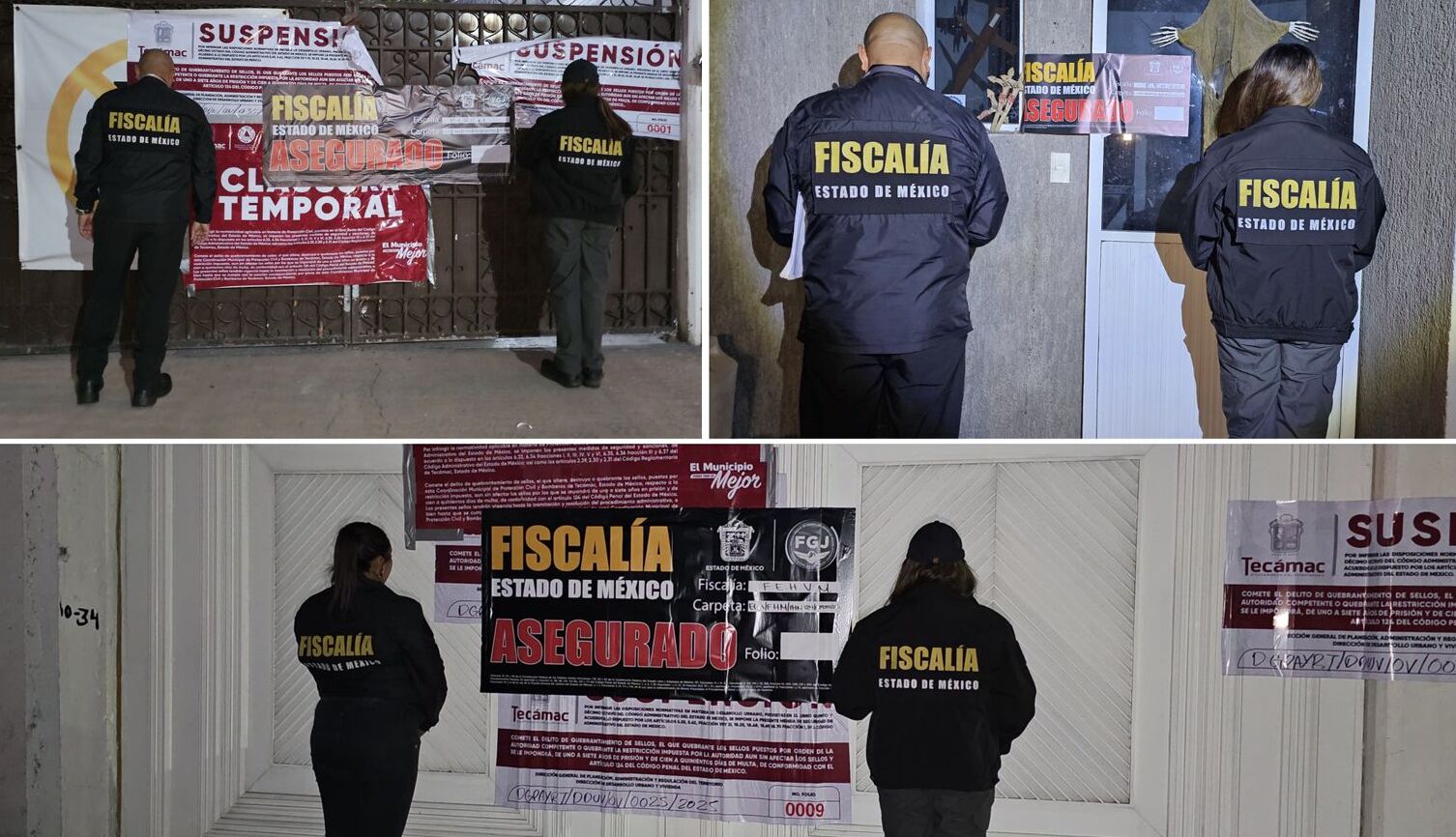La Fiscalía del Edomex realizó cateos en el centro de rehabilitación, una funeraria y una embalsamadora. Foto Especcial