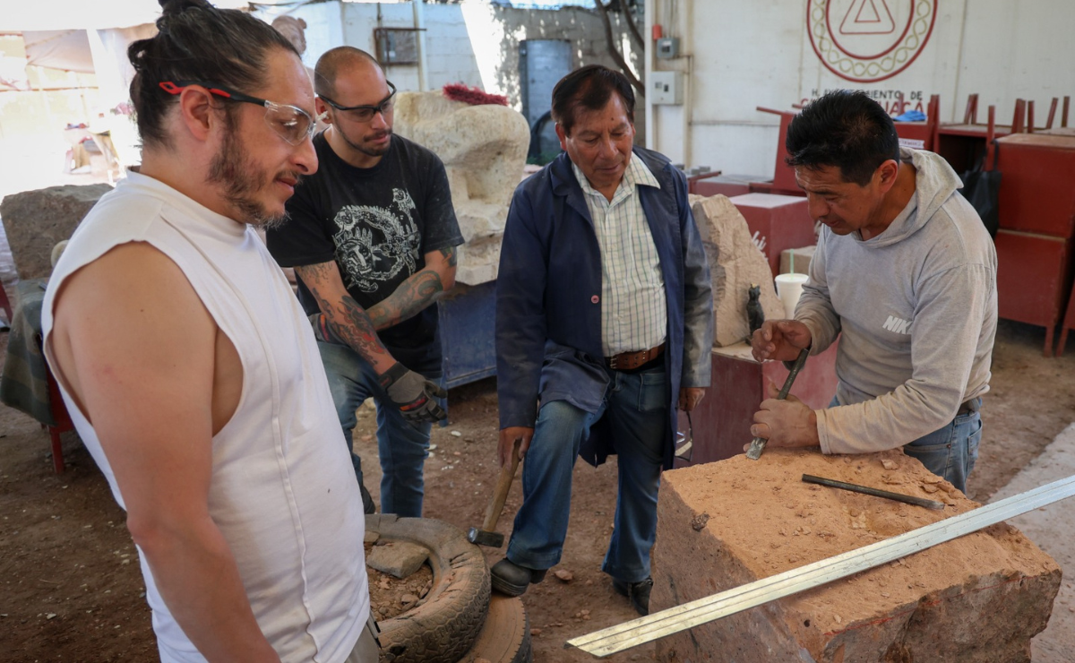Piezas únicas: el resultado del talento y la dedicación de los alumnos del taller de cantera en Chimalhuacán Foto: Luis Camacho