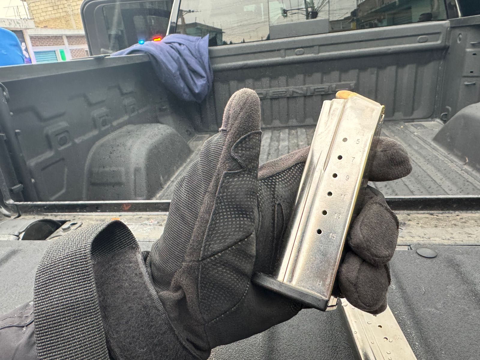 Le encontraron un arma de fuego y un cargador con cartuchos útiles / Foto Especial