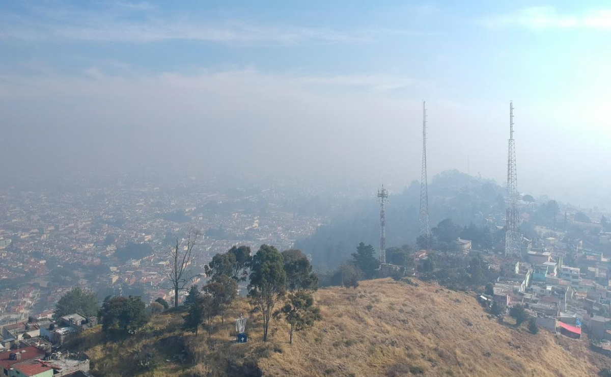 Contaminación atmosférica en el Valle de Toluca. Foto: Alejandro Vargas