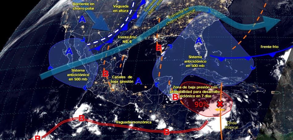 El frente frio No. 9 recorrerá el norte y noreste de la república / Foto: CONAGUA