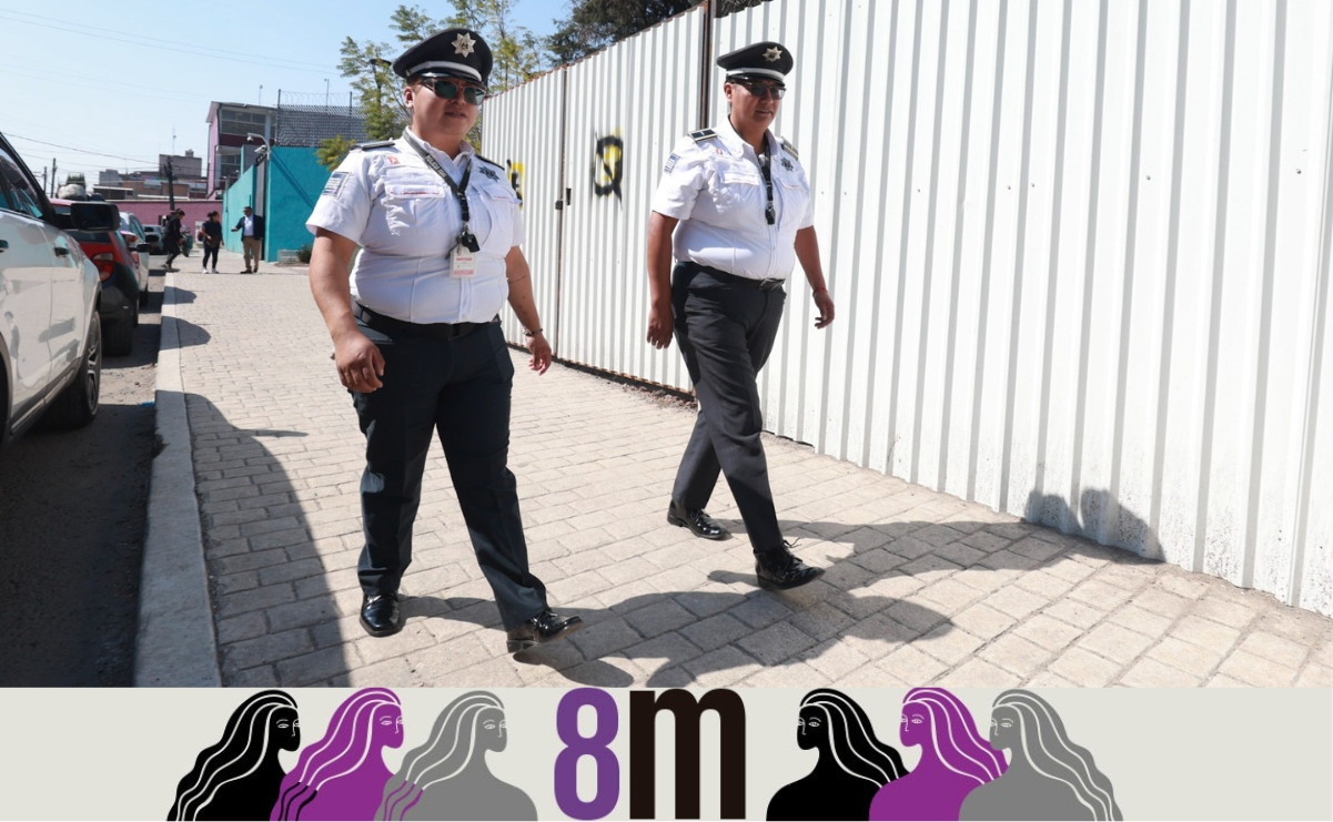 Sara destaca la importancia del trabajo en equipo y el apoyo mutuo entre policías. Foto Alejandro Vargas