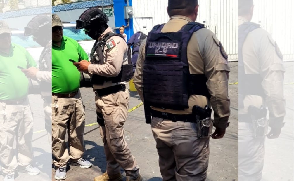 Elementos de la Comisaría de Tlalnepantla acordonaron la zona en San Pedro Barrientos tras el reporte de detonaciones. Foto Especial