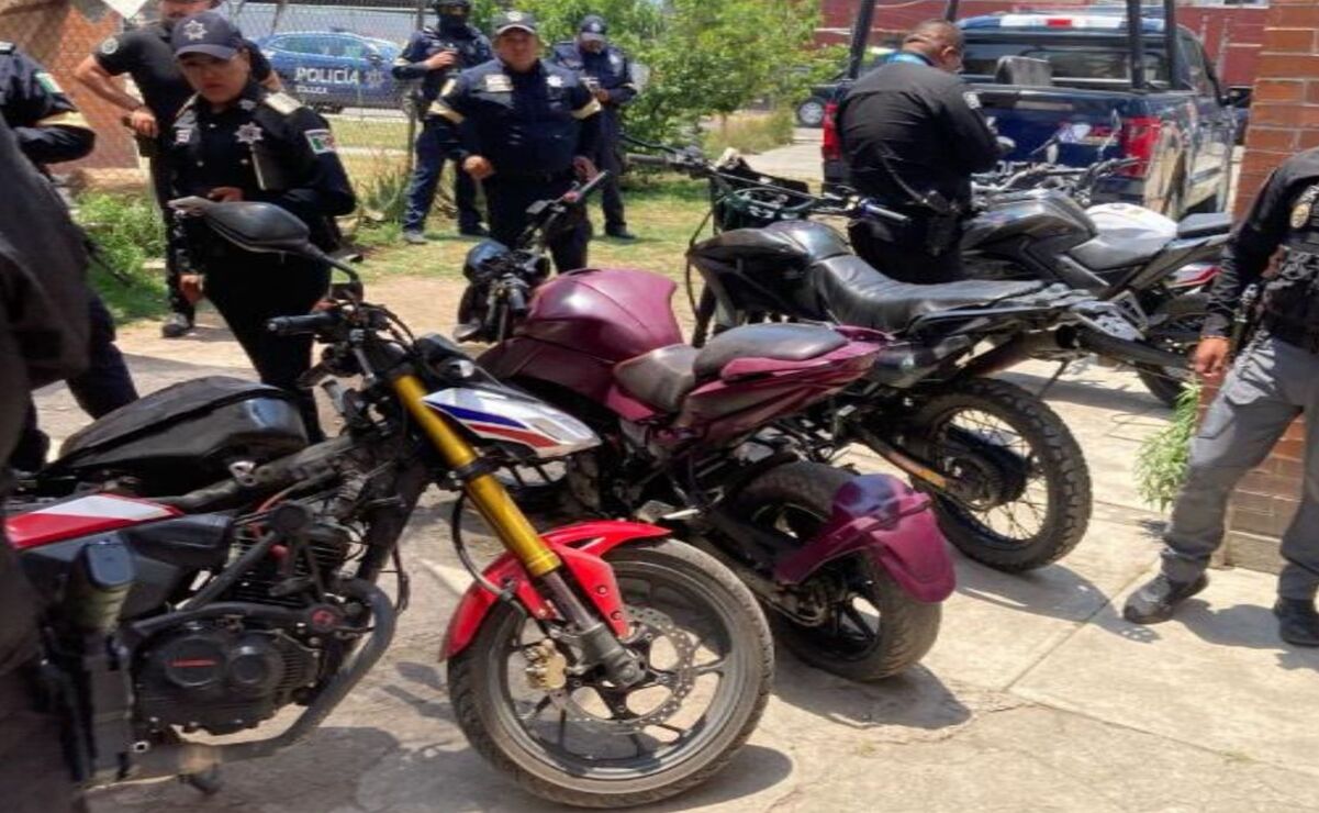 Las motos contaban con reporte de robo o alteraciones en sus medios de identificación. Foto: Especial