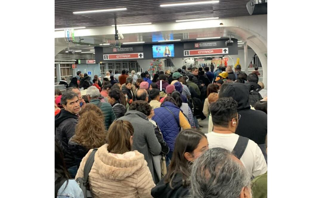 Usuarios del Tren Interurbano hacen fila ante constantes retrasos y fallas en el servicio. Foto: Especial
