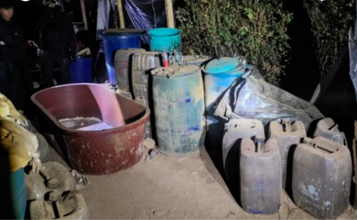 70 kilos de droga sintética asegurados en operativo en Ixtlahuaca. Foto: Especial