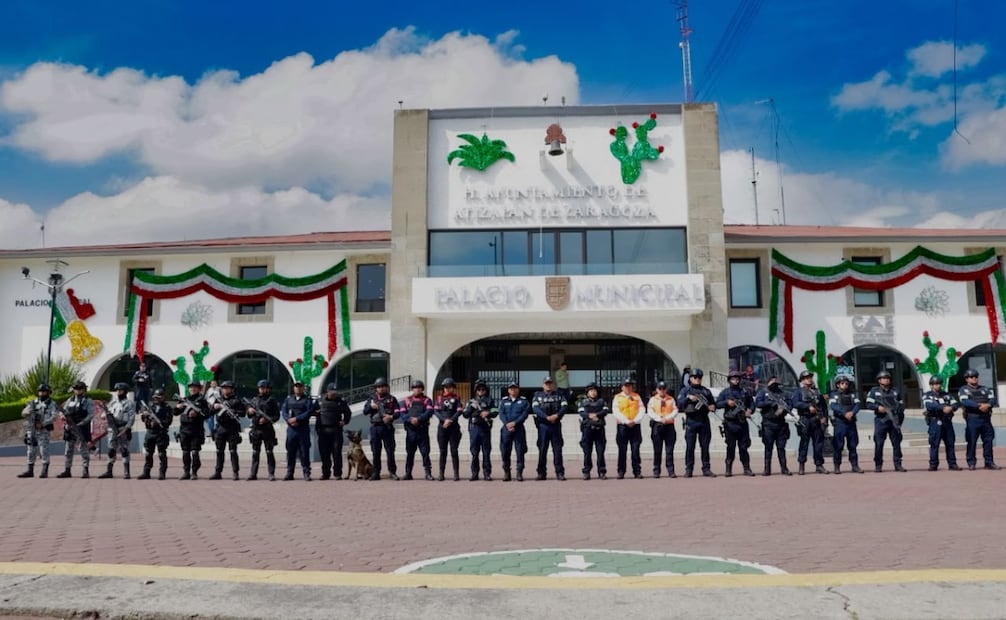 Unidades de la Guardia Nacional y de la Secretaría de la Defensa Nacional integradas en el "Operativo Refuerzo Atizapán". Foto Especial