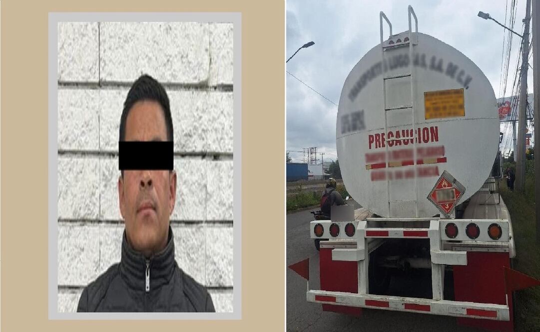 El conductor de la unidad fue detenido por elemento de seguridad al no acreditar la procedencia del hidrocarburo. Foto: Especial