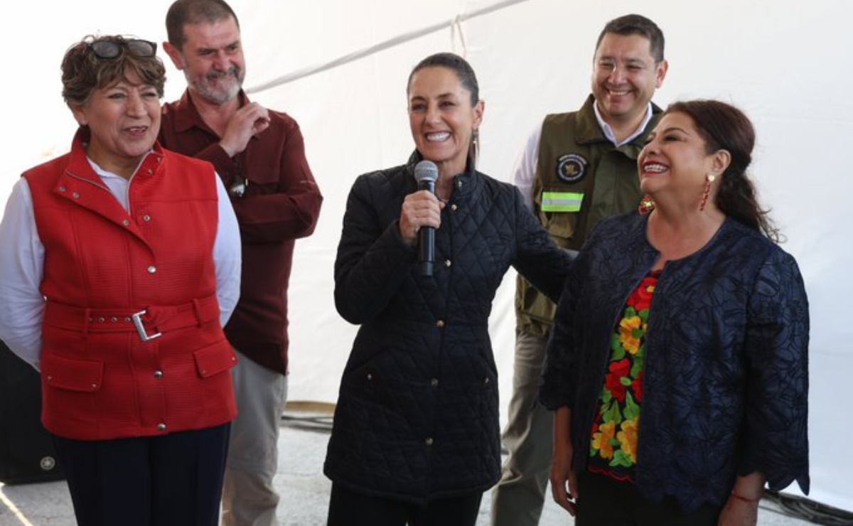 Delfina Gómez, Claudia Sheinbaum y Clara Brugada supervisan avances del Trolebús Elevado Chalco-Santa Martha