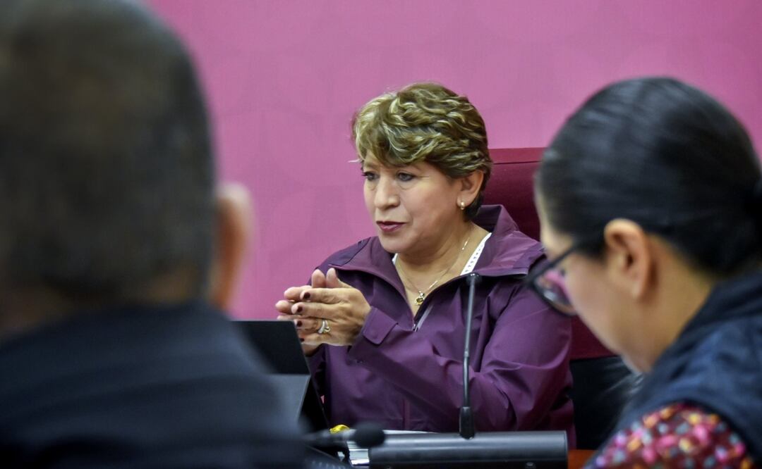 La gobernadora Delfina Gómez Álvarez anuncia una notable disminución en los índices delictivos en el Edomex Foto: Especial