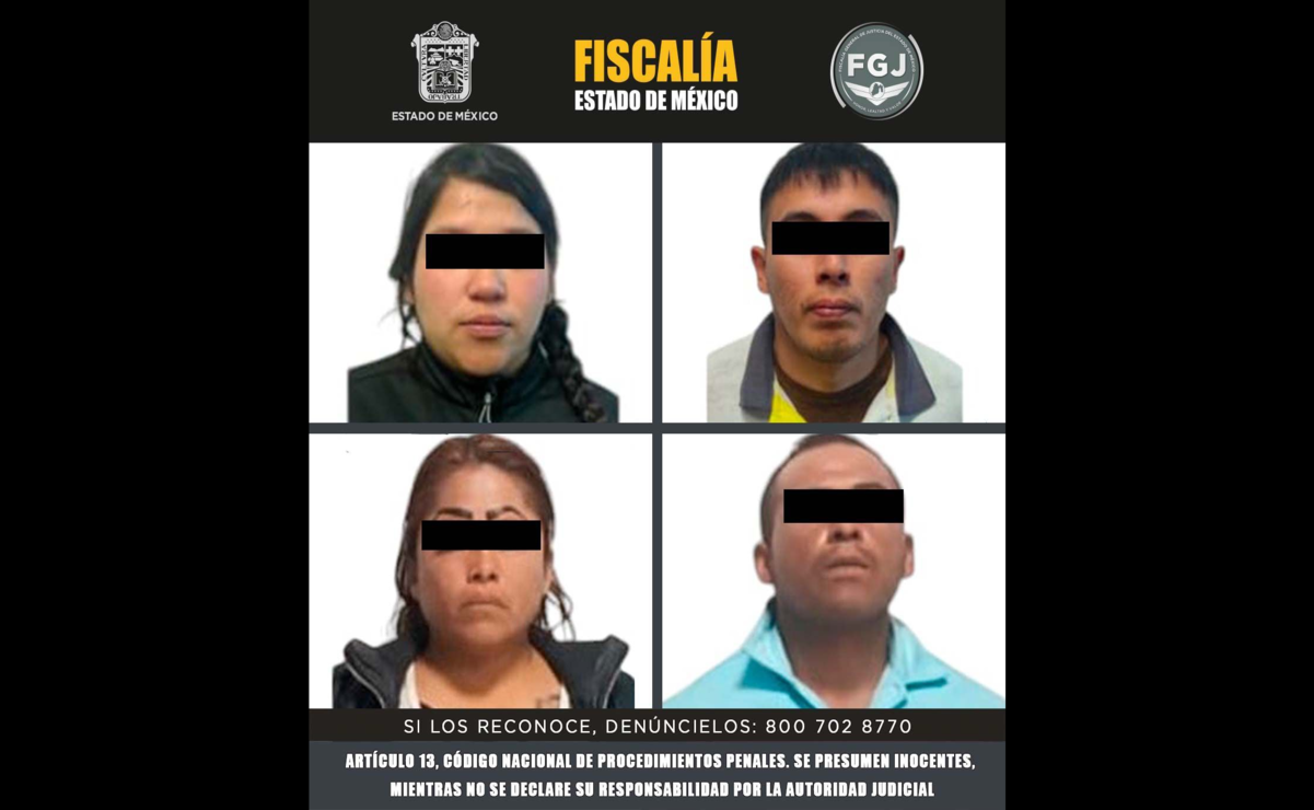 Cuatro detenidos en Ecatepec por diferentes probables robos a transporte público. Foto: Especial