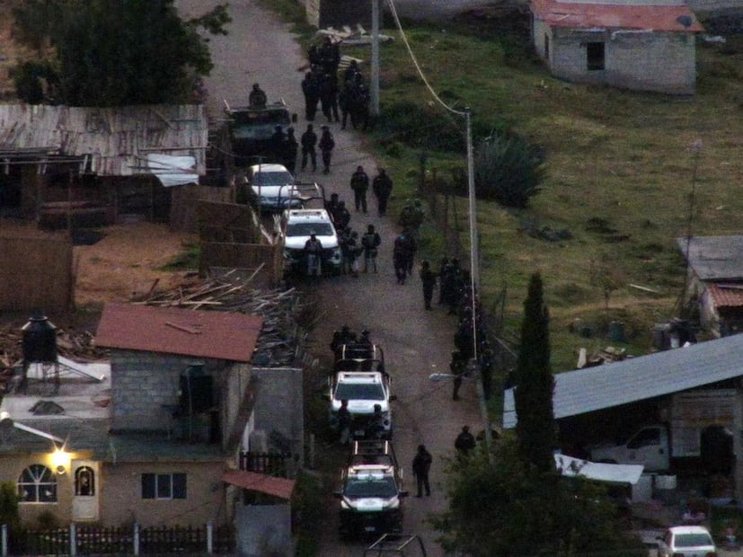 La acción operativa fue apoyada por el sobrevuelo de drones. foto. Especial