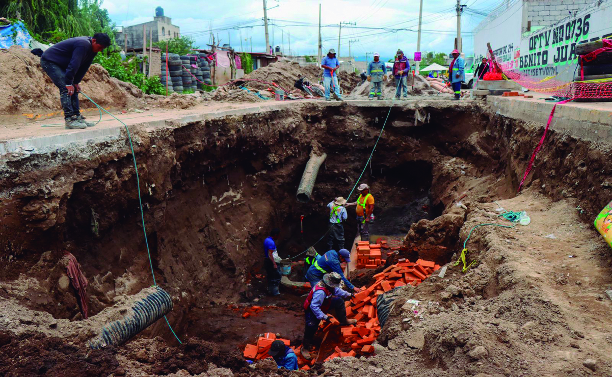 Las autoridades estiman que los trabajos de rehabilitación del colector concluirán pronto / Foto Especial