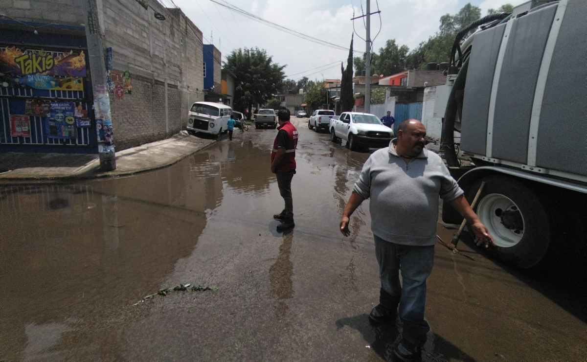 Fraccionamiento Santa Elena, Alborada y Hacienda Cuautitlán afectados por la tromba Foto: Especial