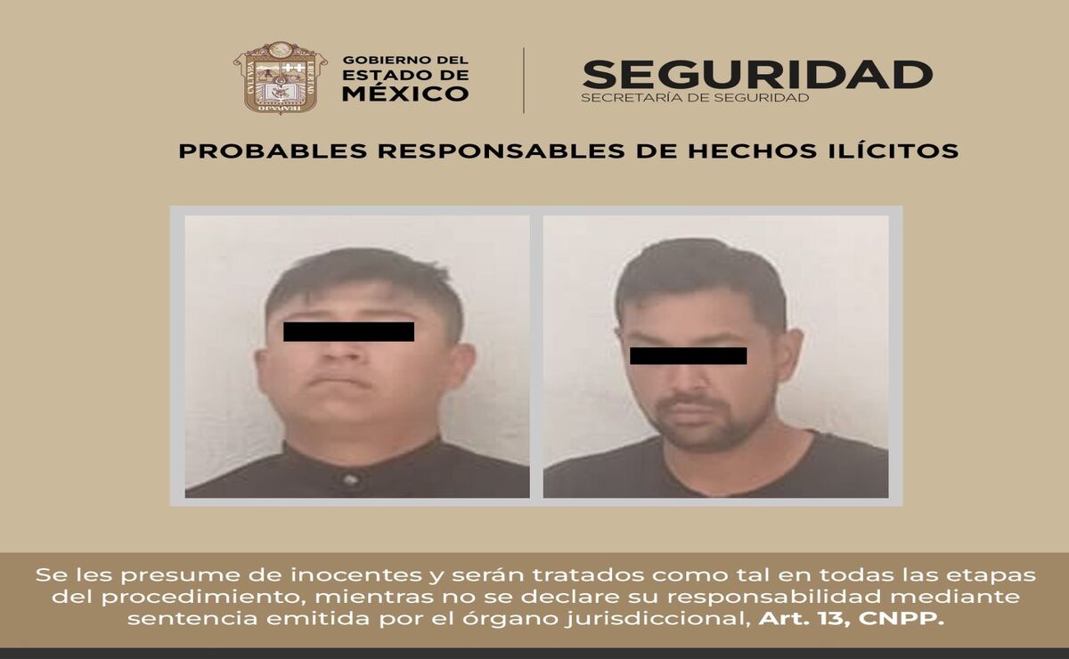 Detienen a dos hombres en Nezahualcóyotl por portar armas de fuego y droga