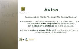 Suspende clases presenciales la Preparatoria No. 5 de la UAEMéx también por amenaza de tiroteo 