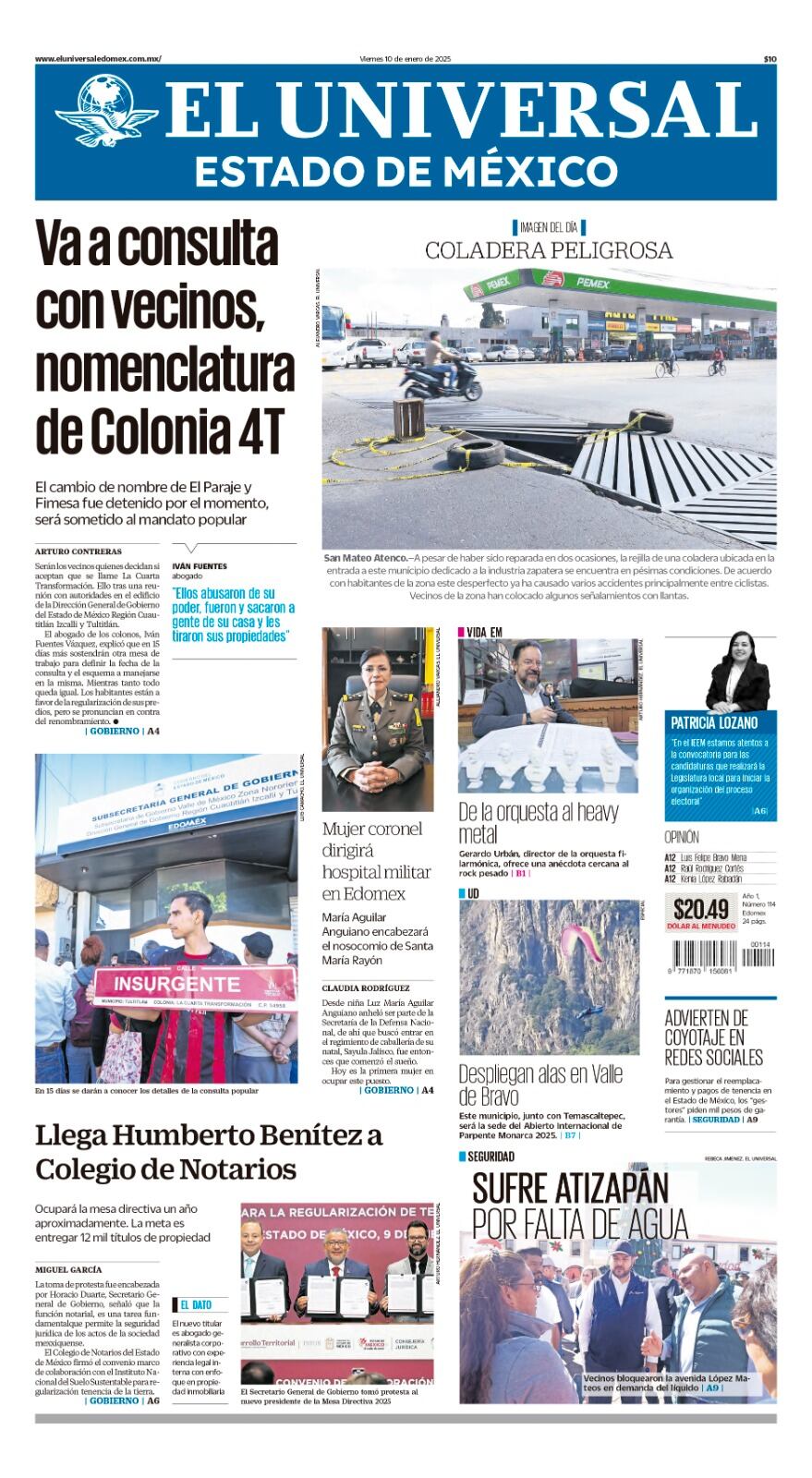Portada 10 de enero 2025