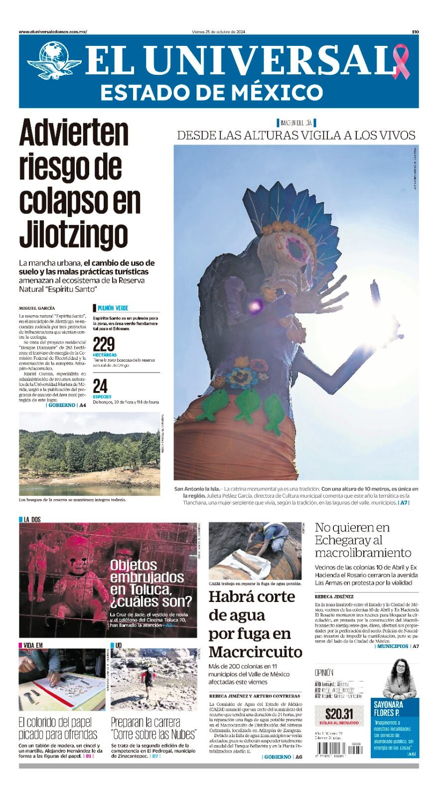 Portada 25 de octubre del 2024