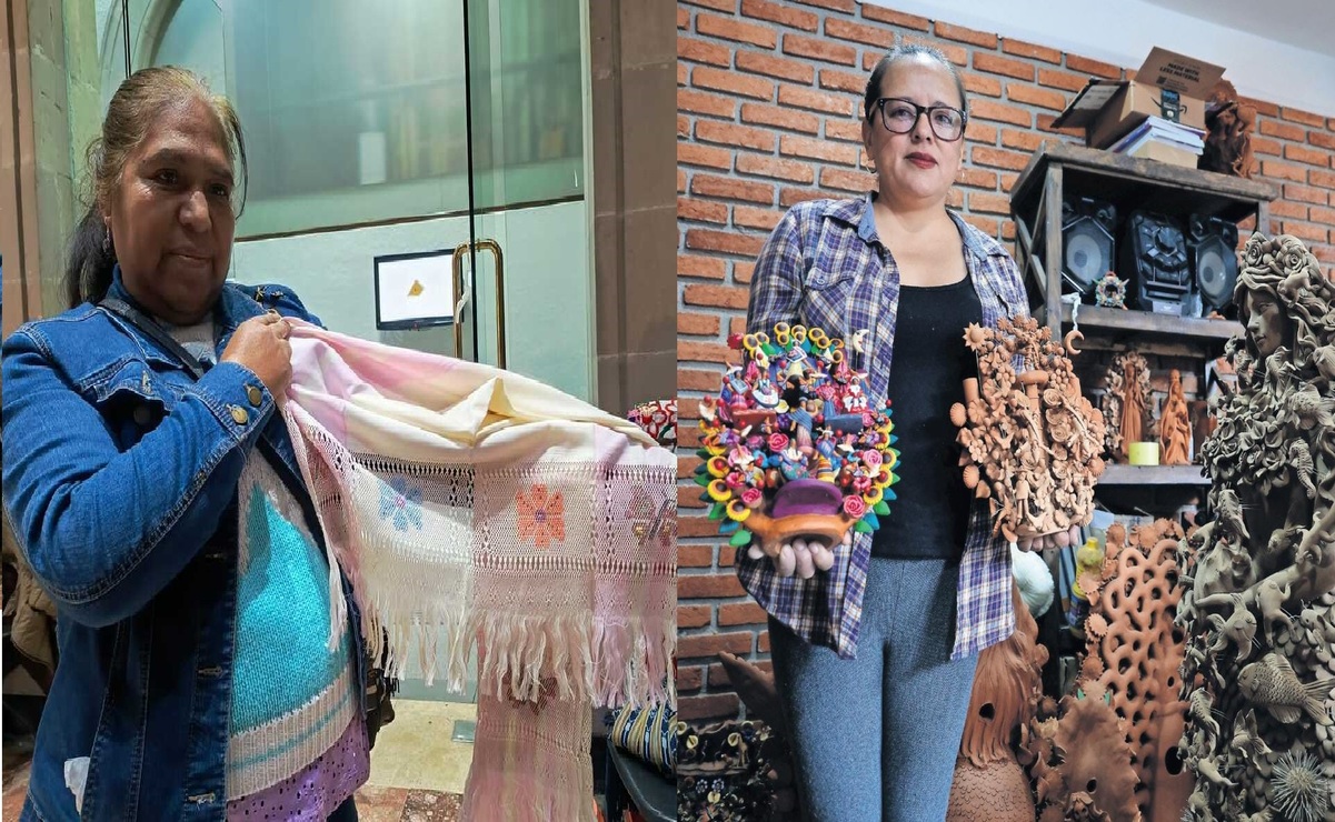 Artesanas mexiquenses coinciden en la necesidad de proteger las técnicas tradicionales de elaboración de piezas artesanales. Foto: Arturo Hernández y Alma Rodríguez / El Universal Edomex