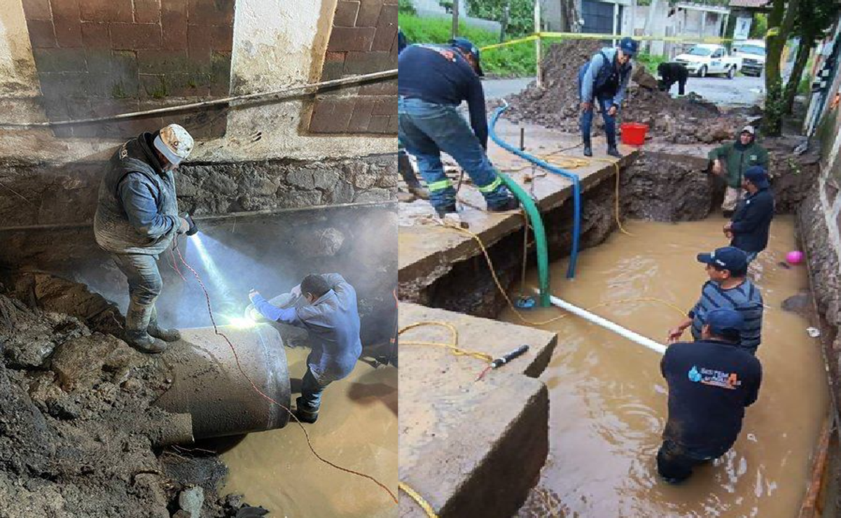 Fuga deja sin agua a casi 100 colonias de Naucalpan y Huixquilucan