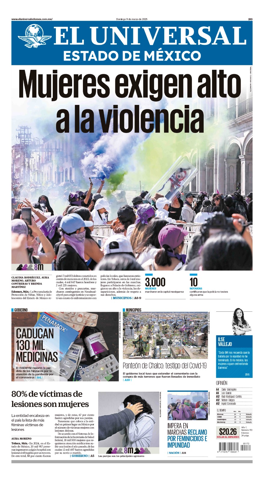Portada Edomex 09 de marzo 2025