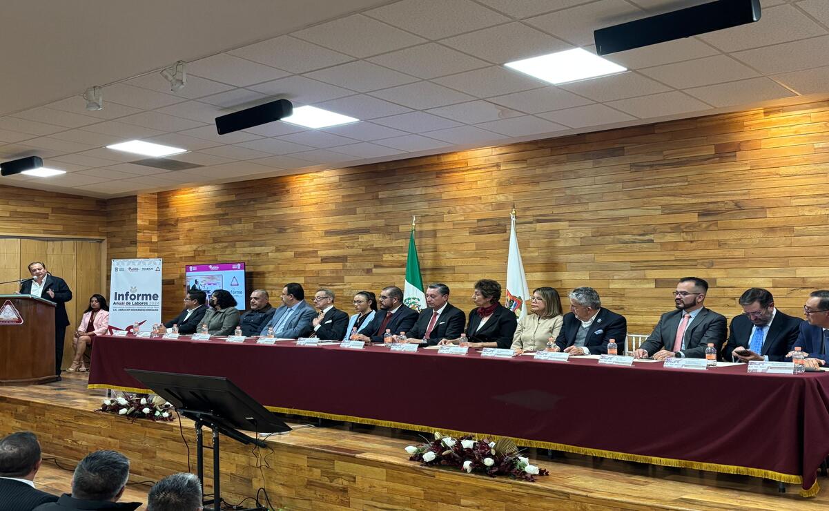 El presidente de la Junta de Conciliación y Arbitraje del Valle de Toluca, presentó los importantes avances en la reducción del rezago histórico de expedientes laborales. Foto: Especial