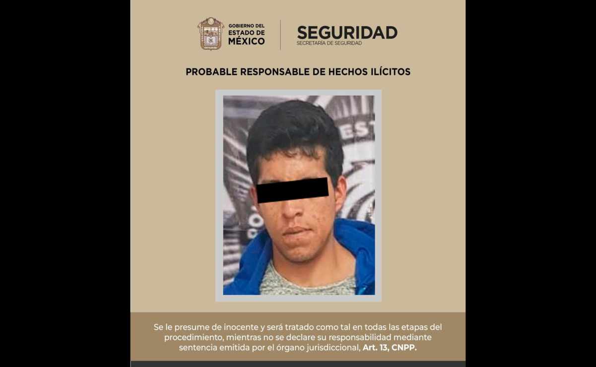 Aldo “N” de 22 años de edad fue detenido por el delito de robo a transeúnte con violencia. Foto: Especial