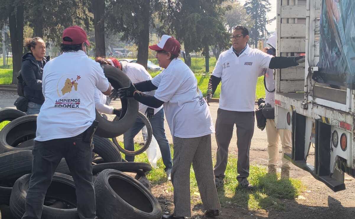 Llantas usadas recolectadas y listas para ser recicladas / Foto: Alejandro Vargas