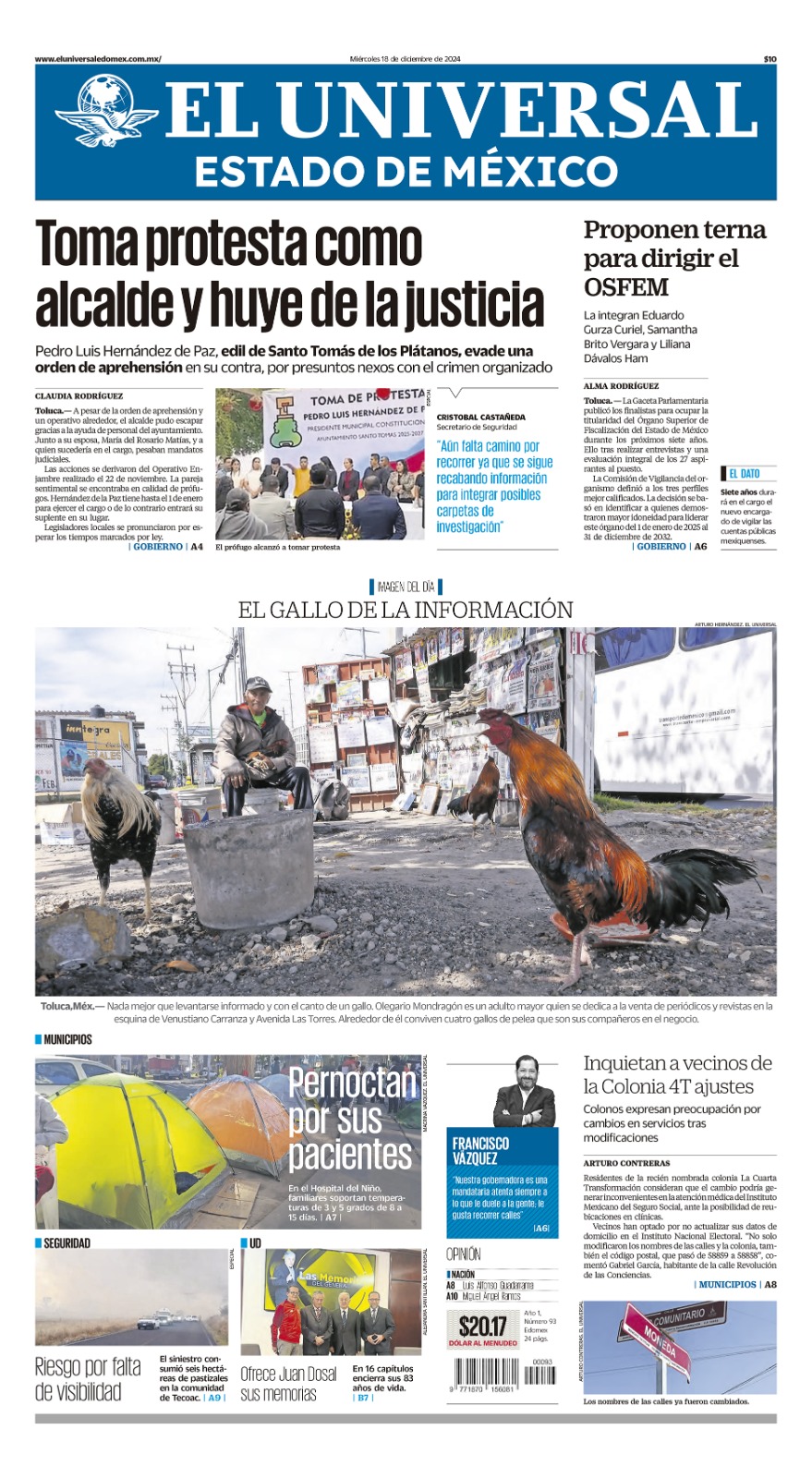 Portada Edomex 18 de diciembre 2024