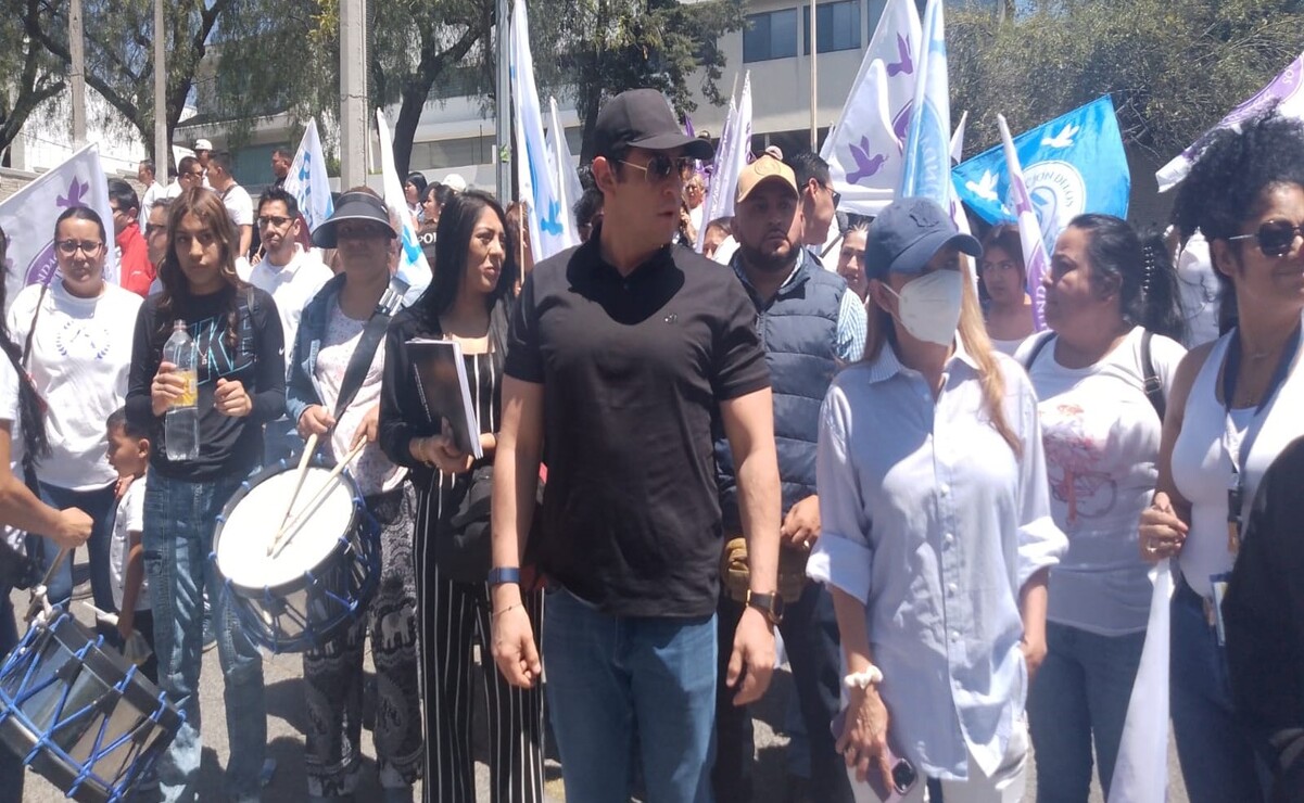 Protestan en Naucalpan por casos de despojo / Foto Rebeca Jiménez