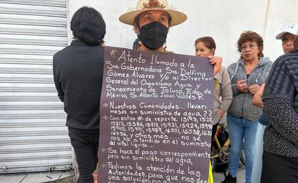 Vecinos exigen restablecer abasto de agua en Toluca