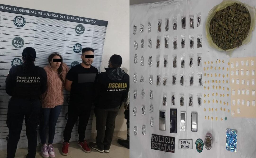 La policía detuvo a Yael “N” de 27 años y Jazmín “N” 28 de años, quienes se encontraban al interior de la unidad habitacional “El Tenayo”. Foto: Especial