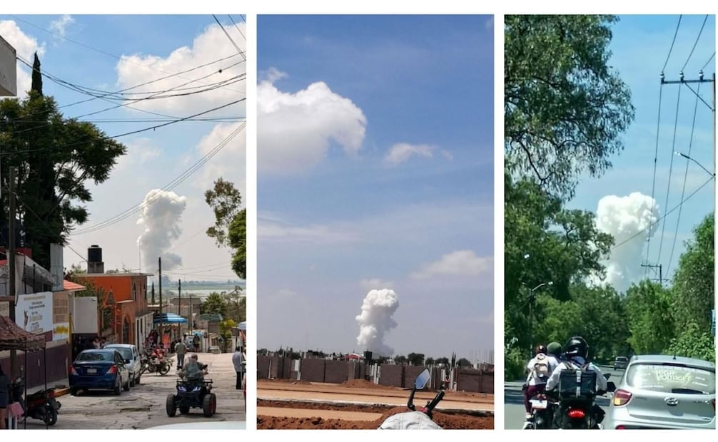 Una densa columna de humo se elevó tras la explosión registrada en un polvorín. Foto especial