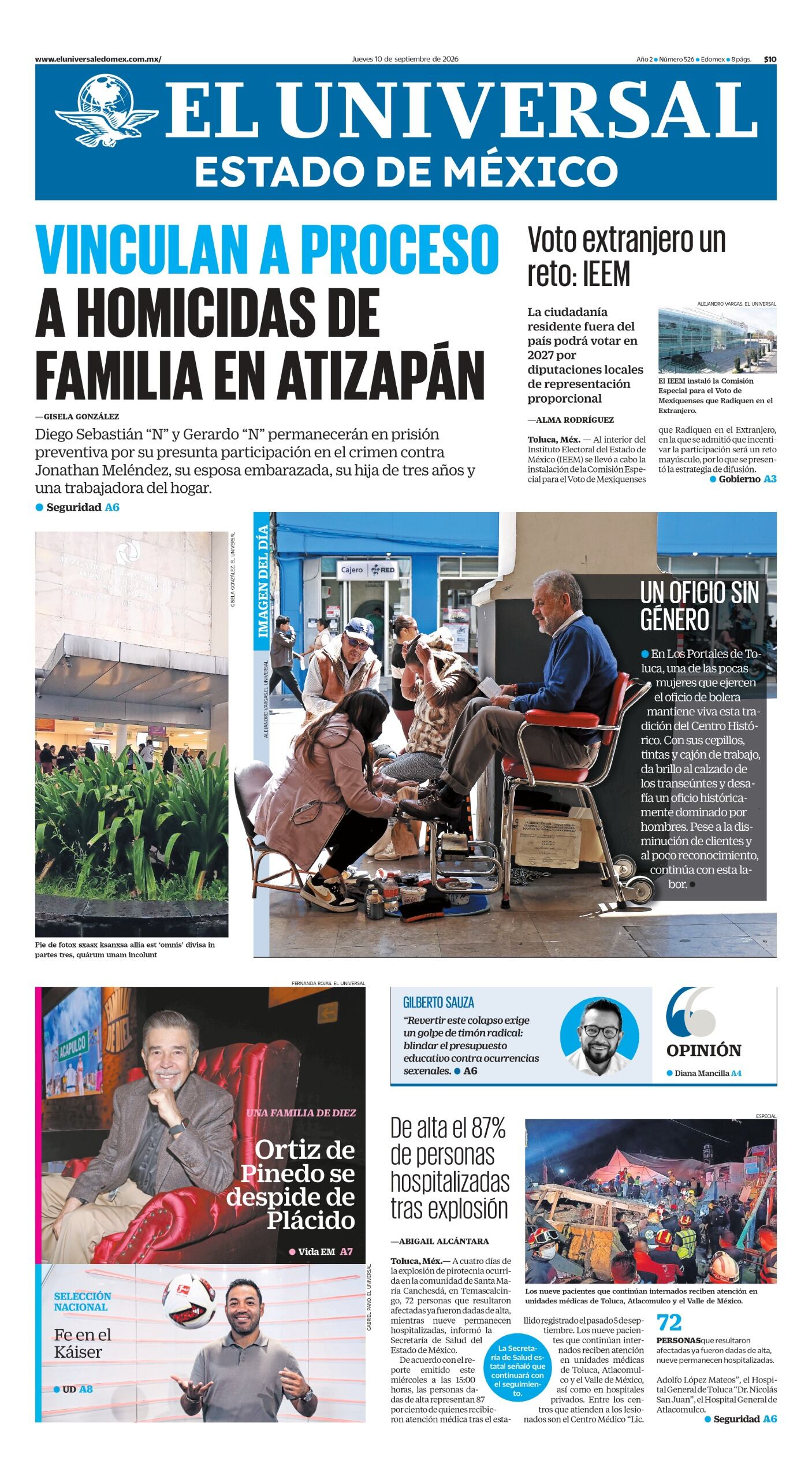 Portada de 10 de septiembre de 2026