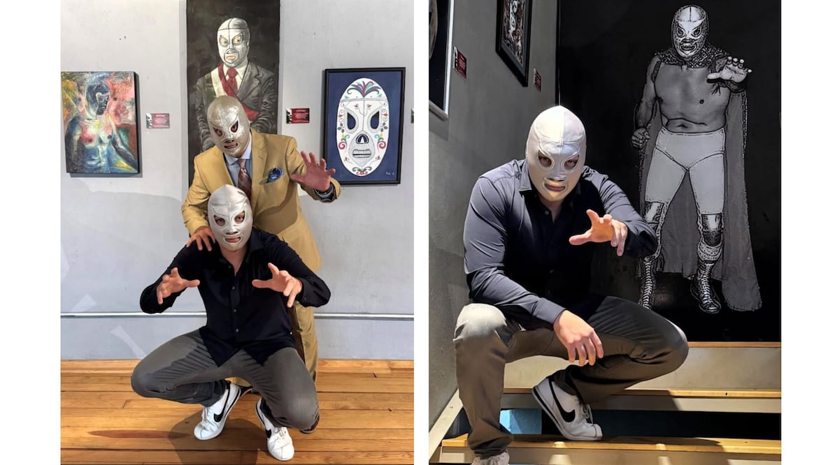 Santo Jr., representante de la tercera generación del Enmascarado de Plata, continúa el legado de su abuelo y padre, plenamente consciente del peso histórico que implica portar la máscara más emblemática de la lucha libre mexicana. Foto Especial