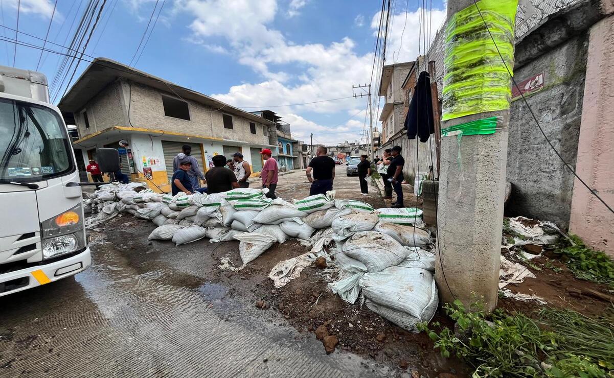 Las autoridades del Gobierno municipal dieron a conocer que los trabajos se intensificaron para evitar el desbordamiento de la Presa El Ángulo ante las lluvias. Foto: Especial