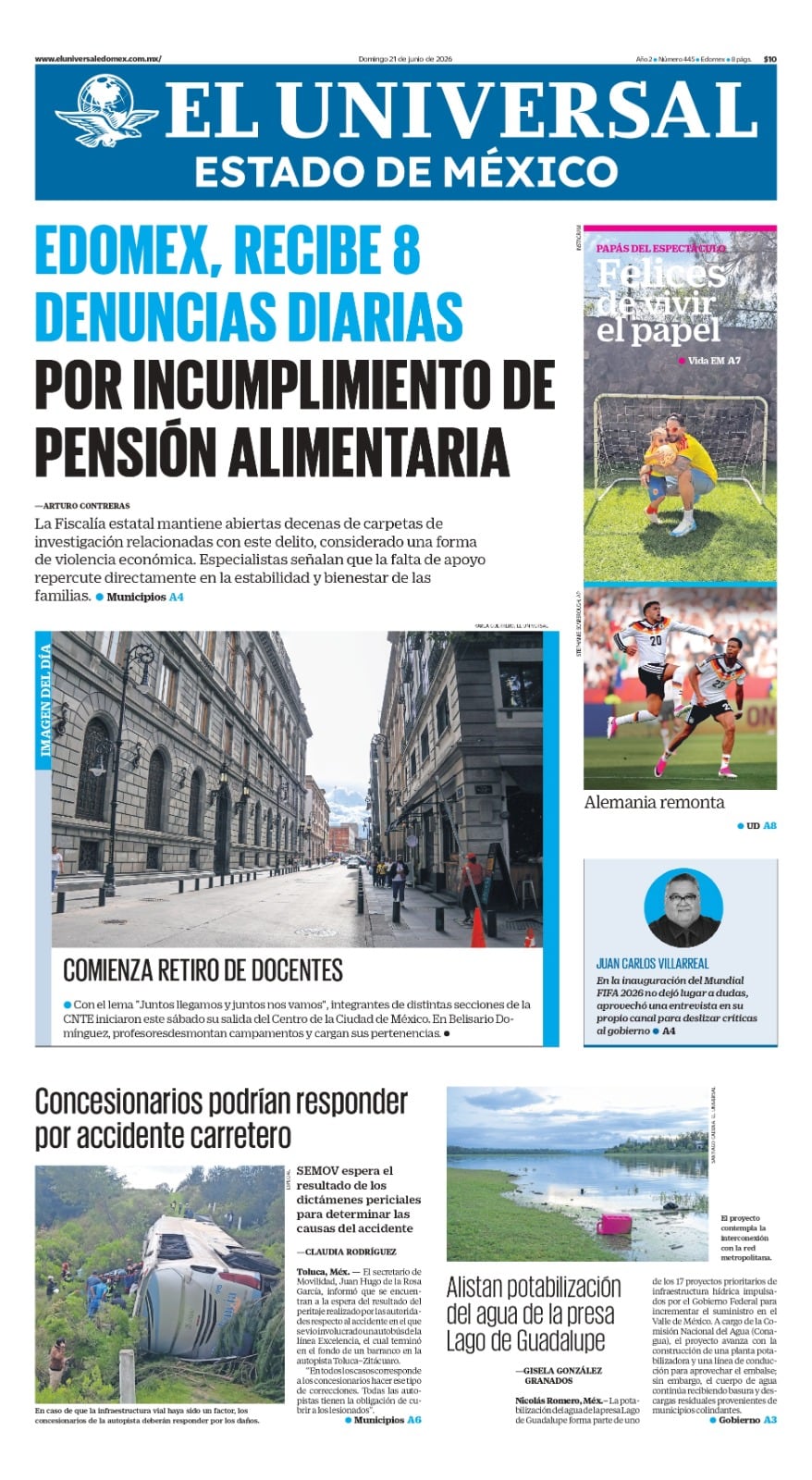 Portada del 21 de junio