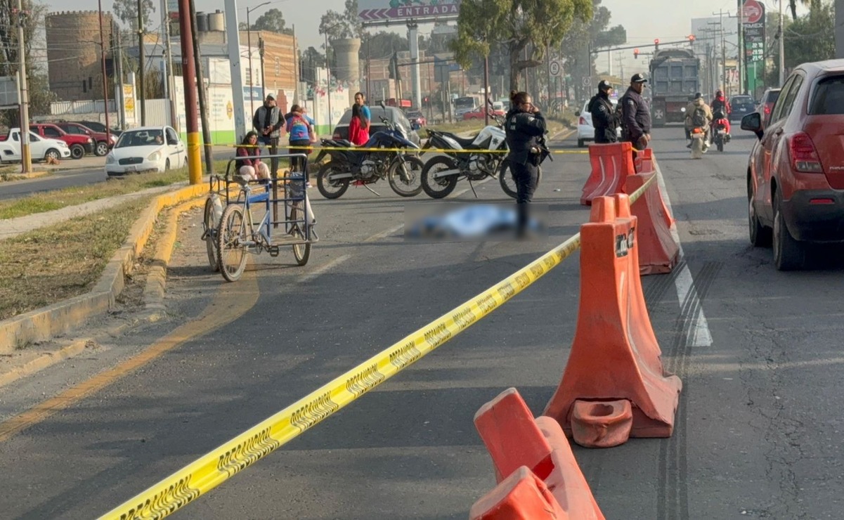 Chicoloapan: Muere atropellado hombre que viajaba en triciclo