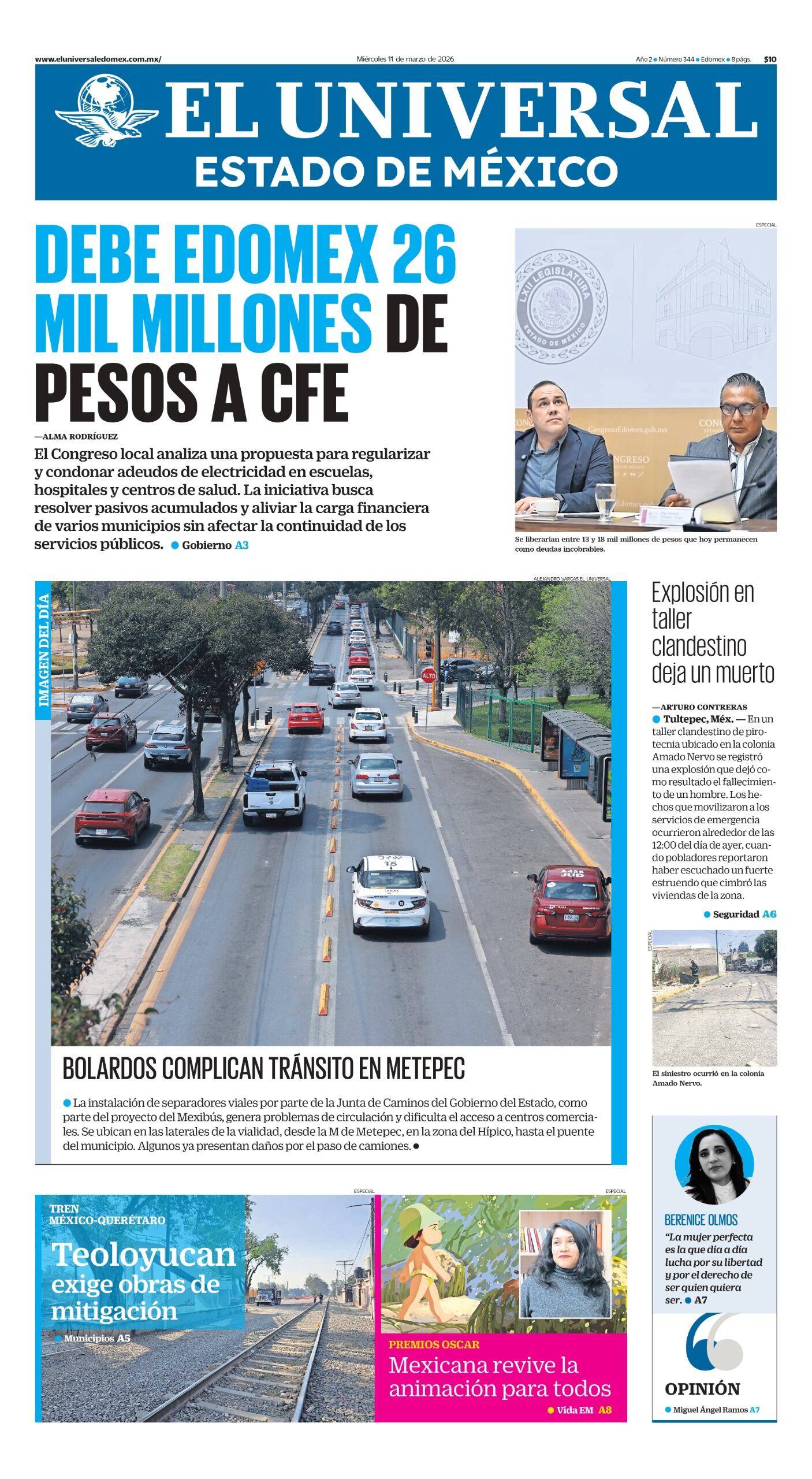 Portada del 11 de marzo