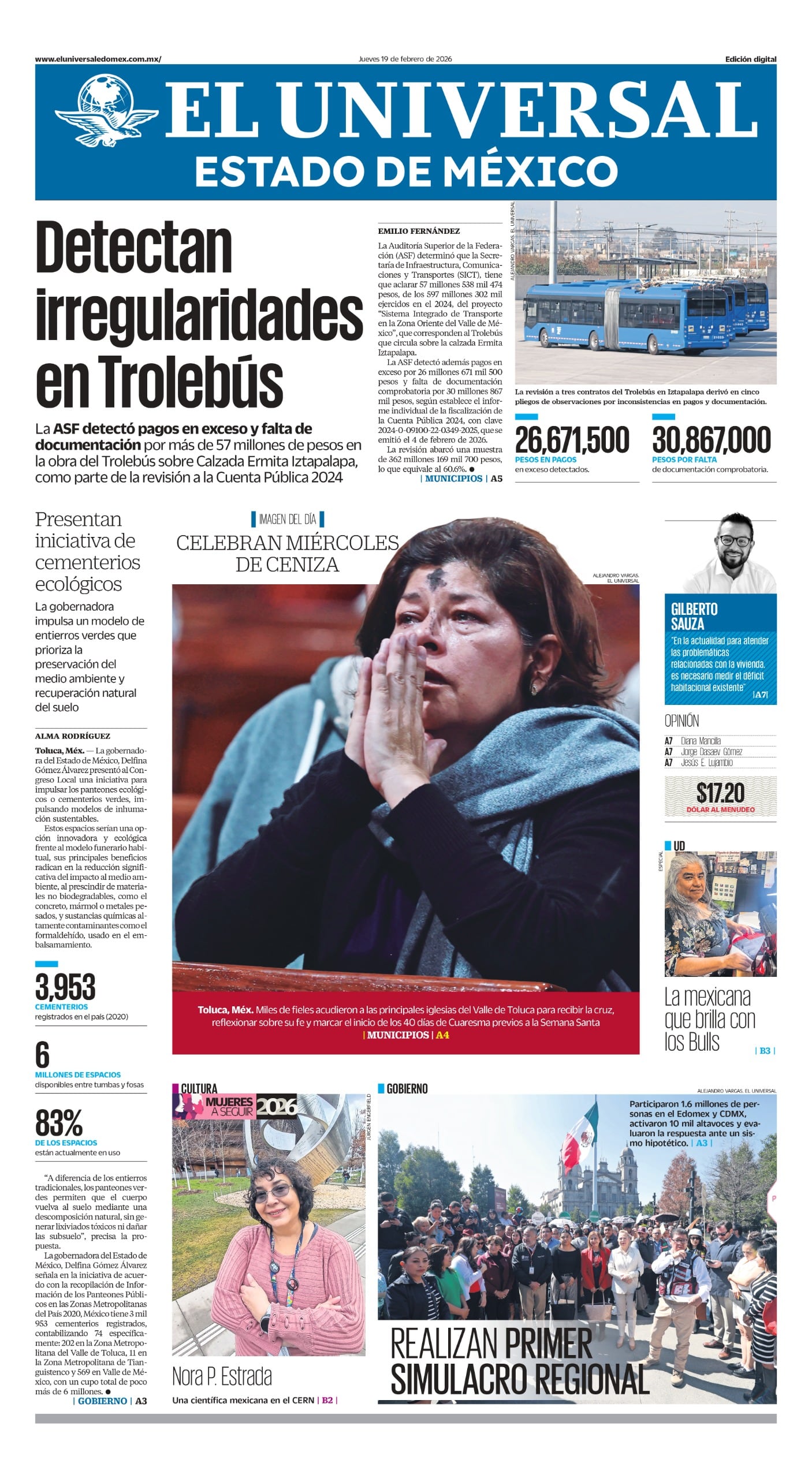 Portada 19 de febrero de 2026