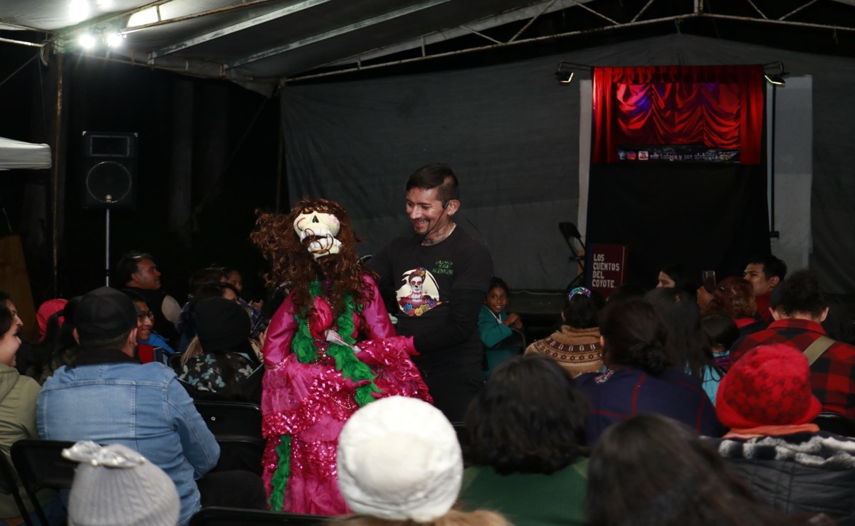 Se presentó el espectáculo de títeres con Laloco y sus alebrijes "Los cuentos del coyote”. Foto: Especial