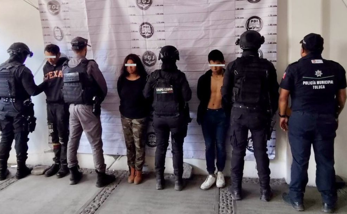 Las autoridades lograron la captura de 18 presuntos delincuentes vinculados a 'Los Pizzeros', responsables de robos y narcomenudeo. Foto: Especial